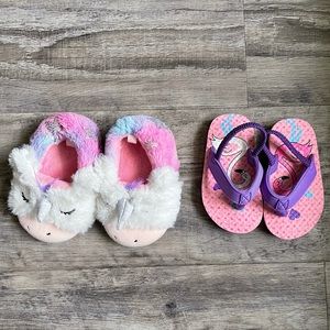 Toddler flip flops and slippers
